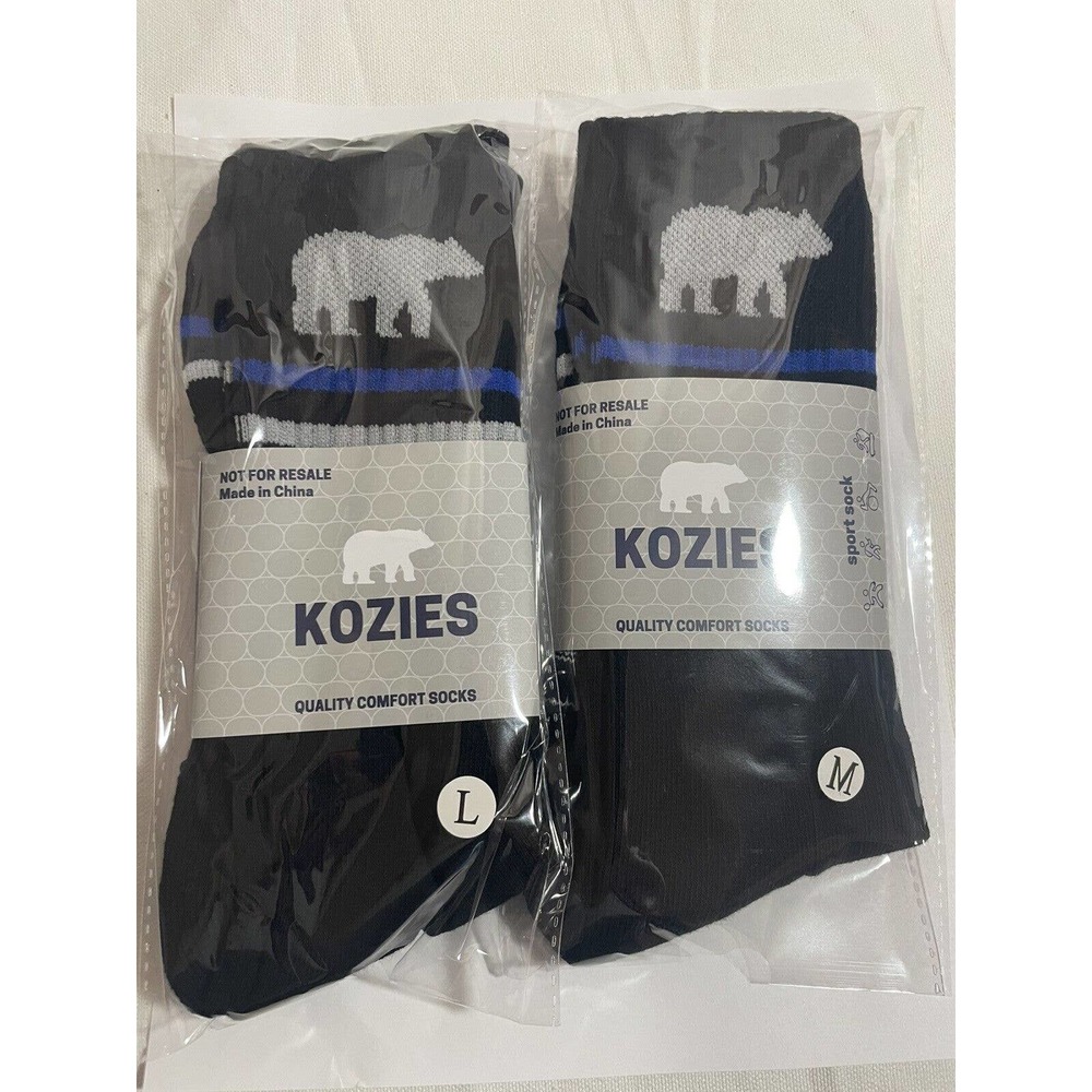1 Pair Duo 1 Large and 1 Medium Kozies Comfortable Soft Socks New Product 🔥